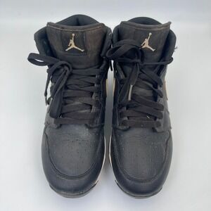 Nike Air Jordan 1 Mid Youth Football Cleats Shoes Boys Size 6Y Black/White Panda